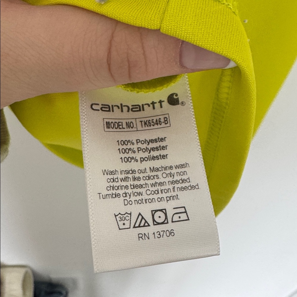 Carhartt NWT Boys’ Force Sun Defender T-shirt, Neon Green - Size XL - Picture 6 of 7